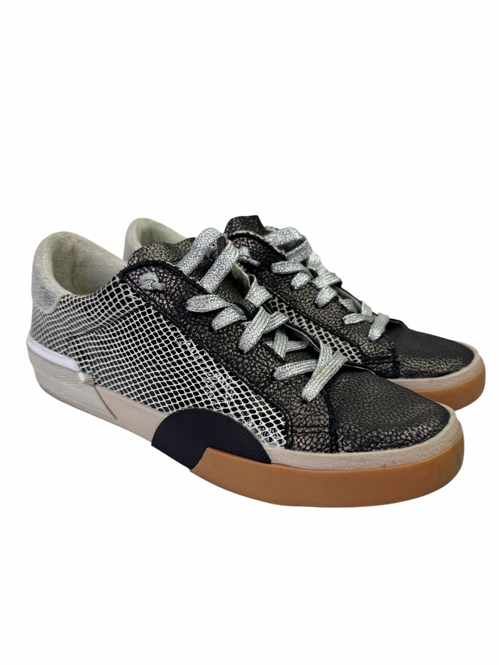 Dolce Vita Zina Sneakers Snake Multi Metallic Lace Up Shoes Women’s Size 8
